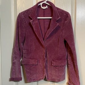 Plum corduroy blazer jacket